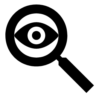 une loupe avec un œil